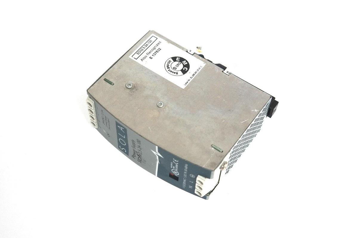 Used SOLA ELECTRIC SDN-2.5-24-100 POWER SUPPLY 24VDC 2.5AMP SDN2524100