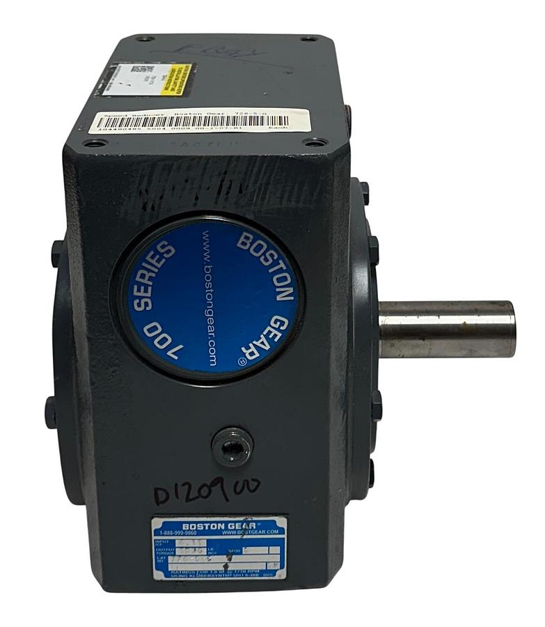 Used BOSTON GEAR 726-5-G / 51735 RIGHT ANGLE WORM GEAR SPEED REDUCER 5:1 RATIO NSNP
