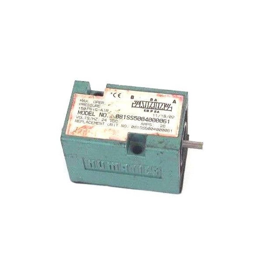 Used NUMATICS 081SS5004000061 SOLENOID VALVE 150PSIG-AIR, 24VDC (INCOMPLETE)
