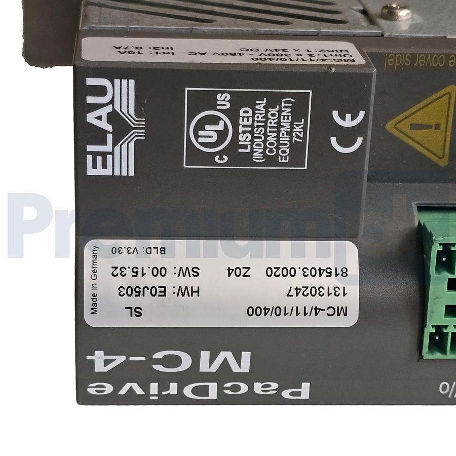 Used Schneider Electric ELAU PacDrive MC-4 Servo Drive MC-4/11/10/400 | HW: E0J503