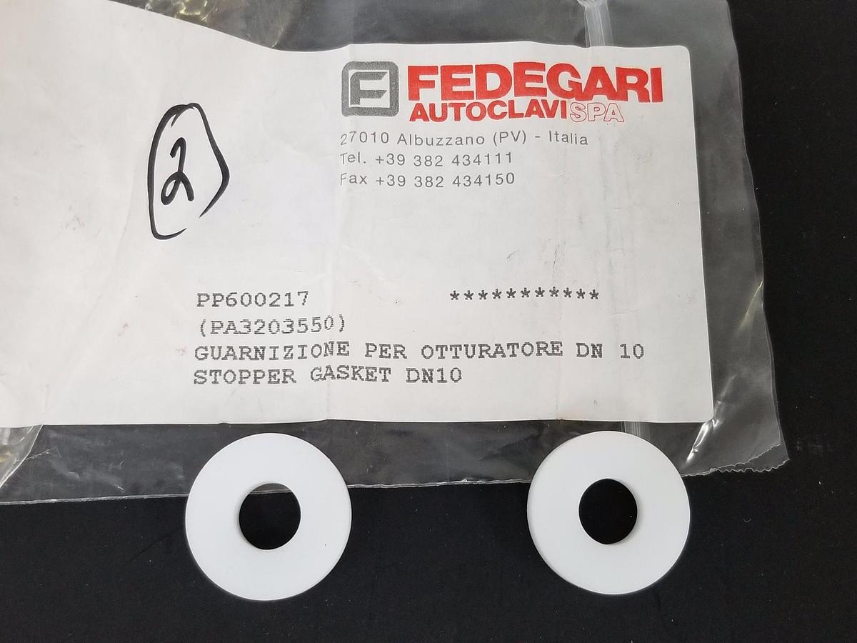 LOT OF 2 NEW FEDEGARI AUTOCLAVI SPA PP600217 STOPPER GASKETS
