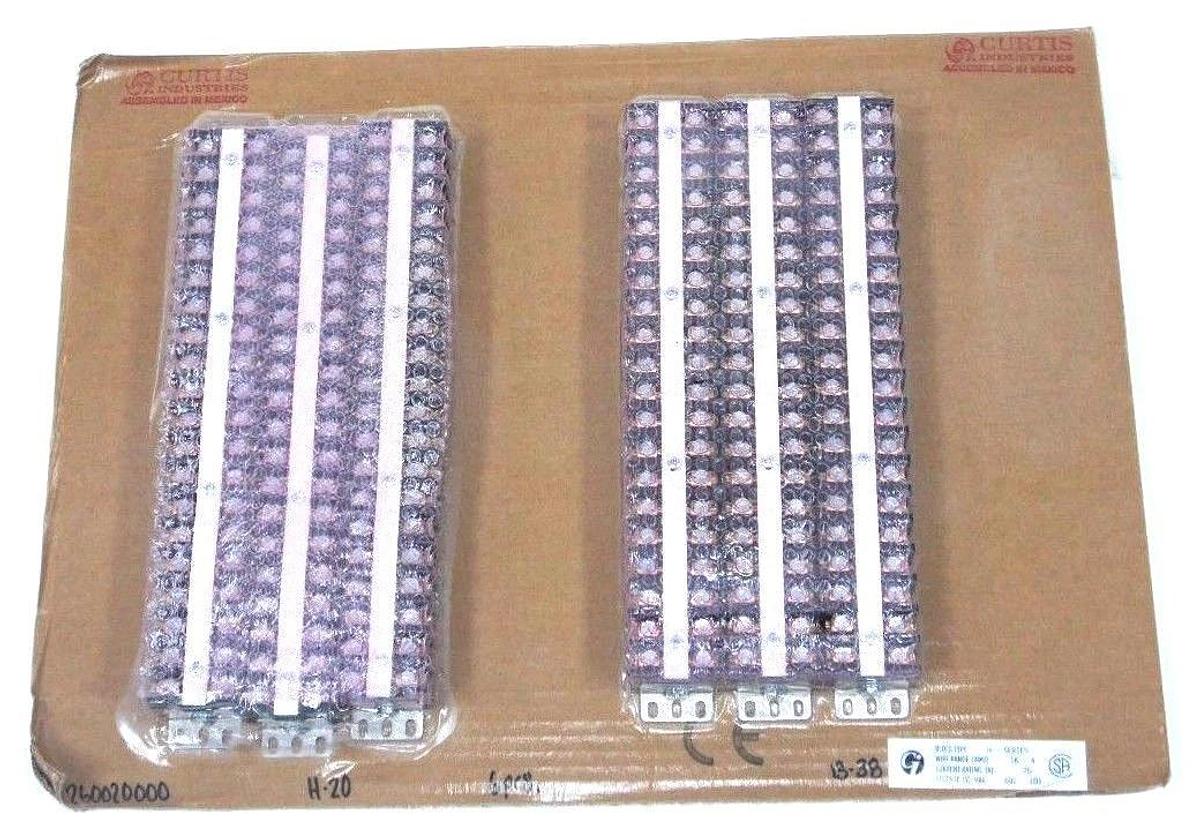 Used LOT OF 20 NIB CI CURTIS 260020000 BLOCK TYPE H-SERIES H-20, 600V, 75A, 16-4AWG