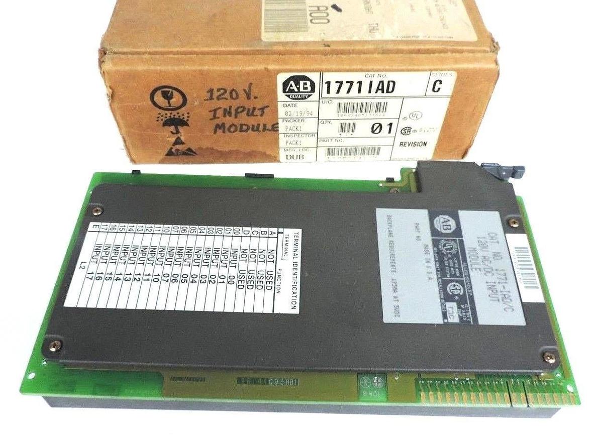 Used ALLEN BRADLEY 1771-IAD/C INPUT MODULE SER C 16POINT 1771IADC