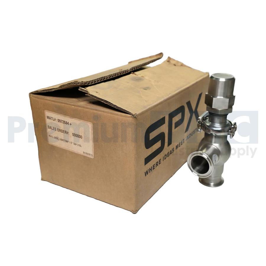 Used WAUKESHA SPX 60RTTMP-1.5-316L-50 60R SERIES RELIEF VALVE MATL#: 0972684+ NSMP