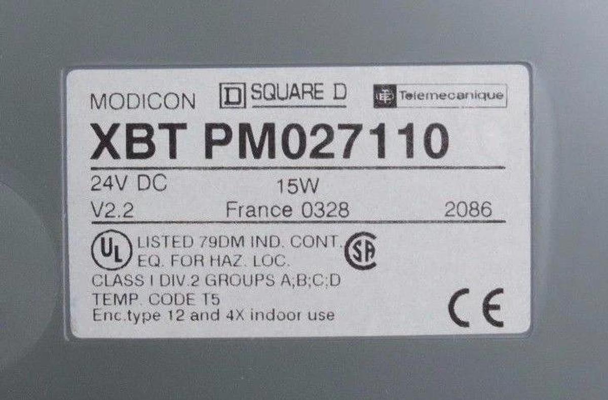 Used SQUARE D 52046-434-50 C1700 DATA ENTRY PANEL MAGELIS XBT-PM027110 5204643450
