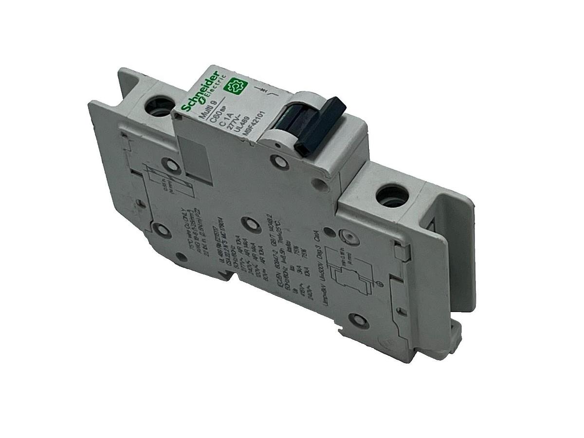 Used Schneider M9F42101 Multi9 C60BP Miniature Circuit Breaker 1P 1A C-Curve DIN