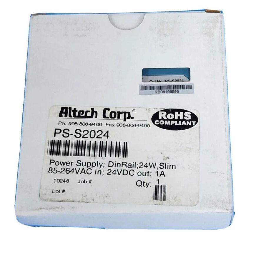 Used NIB ALTECH CORP. PS-S2024 POWER SUPPLY PSS2024, 24W, 24VDC