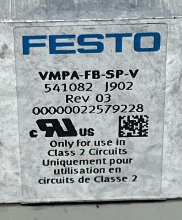Used Festo MPA Valve Manifold Assembly 7) 542223 Sub-bases 3) 538000 2) Supply Plates
