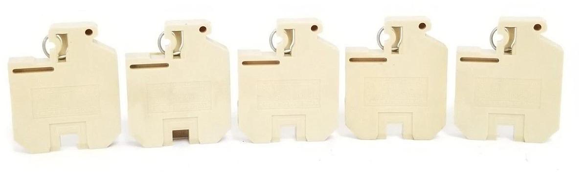 Used LOT OF 5 WEIDMULLER SAK-10, 800V TERMINAL BLOCKS SAK10