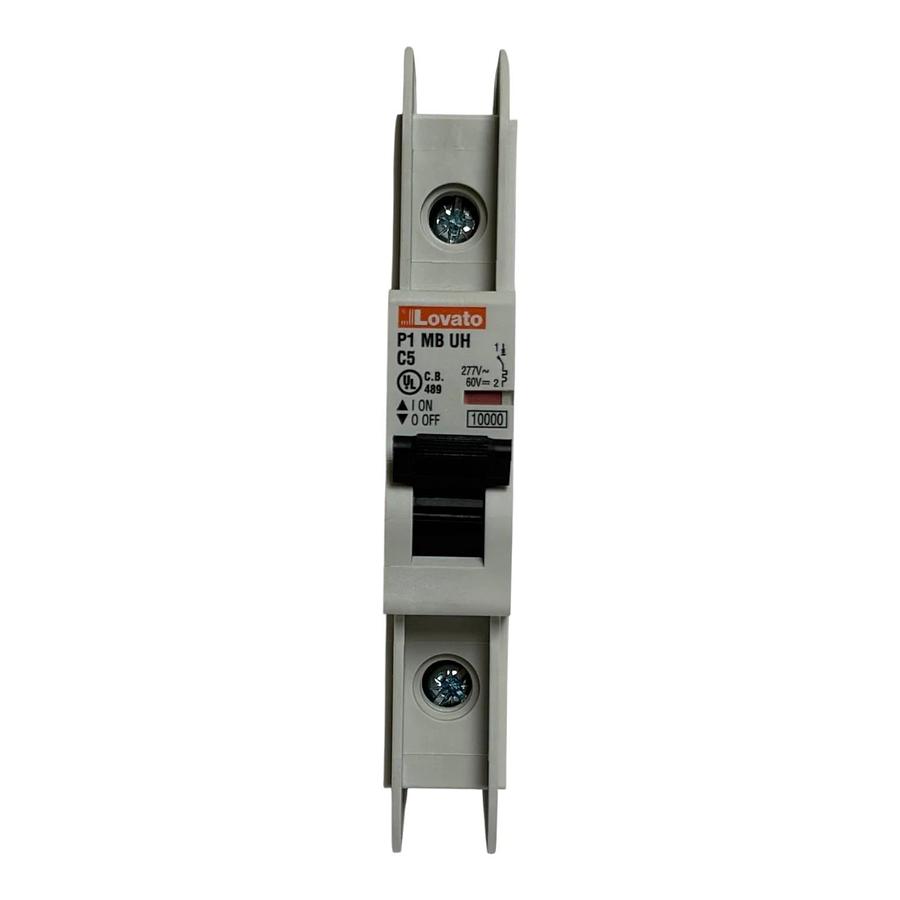 Lovato P1 MB UH C5 Miniature Circuit Breaker 1 Pole 5A C Curve UL 489 New