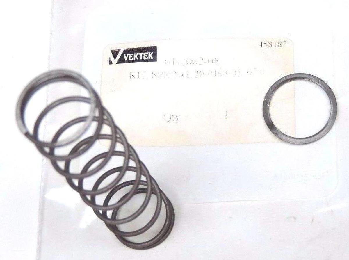 Used LOT OF 2 NEW VEKTEK 61-2002-08 KIT, SPRING, 20-0108-01, 07,0