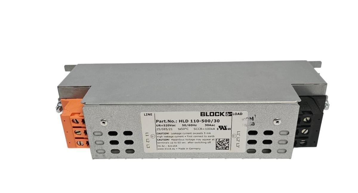 NEW BLOCK HLD 110-500/30 FILTER APPLICATIONS:GENERAL PURPOSE 520Vac 30Aac