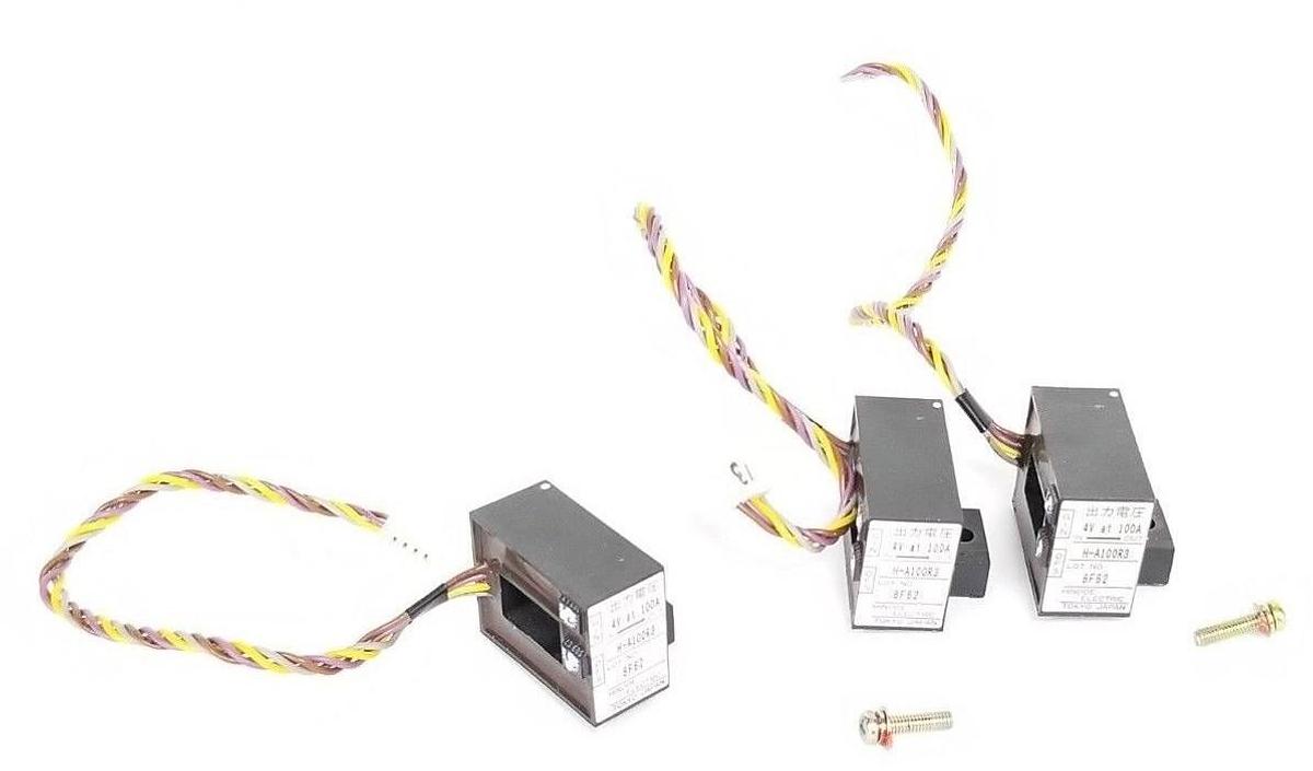 Used LOT OF 3 HINODE ELECTRIC H-A100R3 CURRENT METERS 4V@100A HA100R3