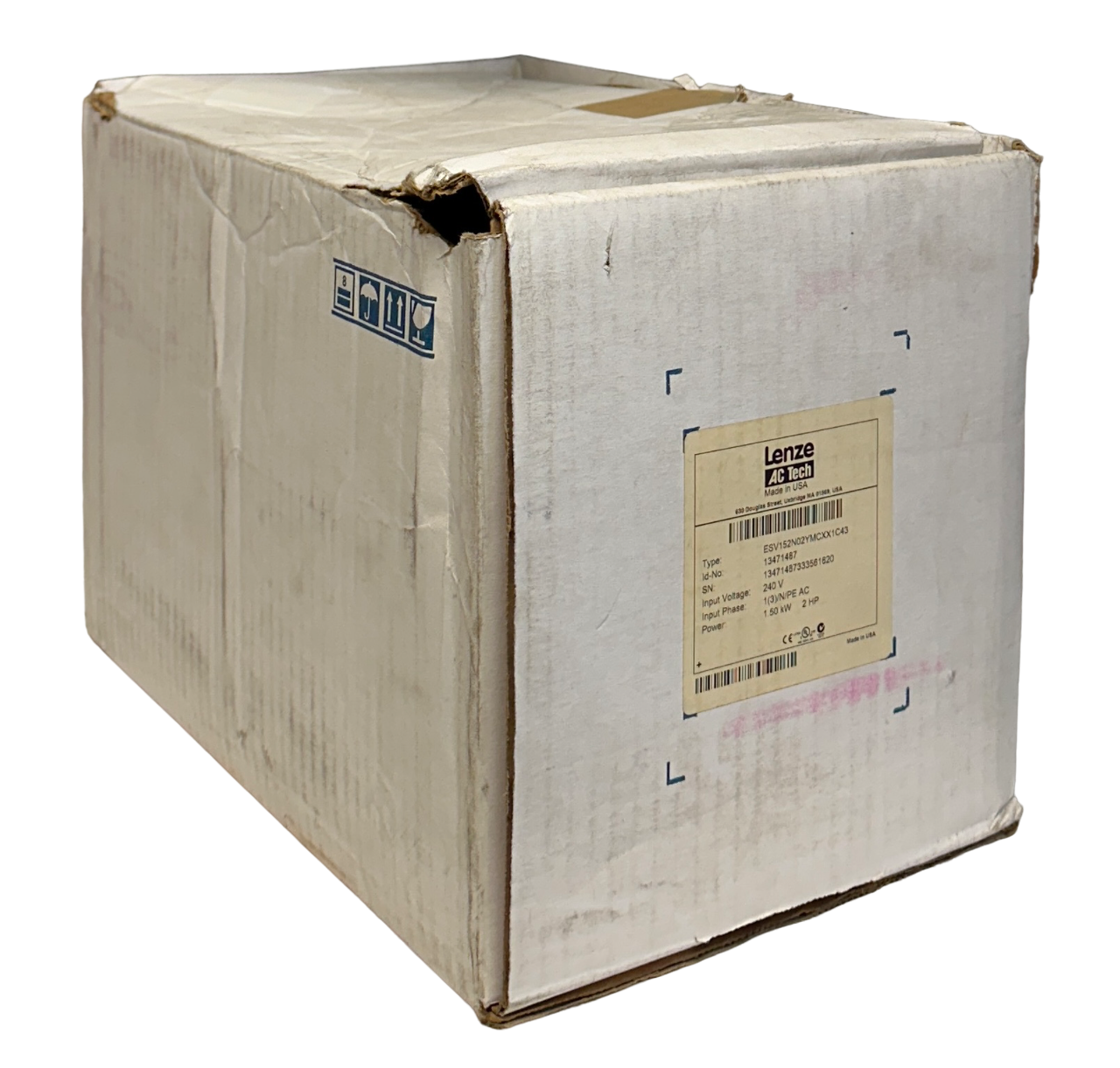 Used LENZE AC TECH ESV152N02YMC / 13471487 SMVector 1.5kW/2HP ESV152N02YMCXX1C43 NSMP
