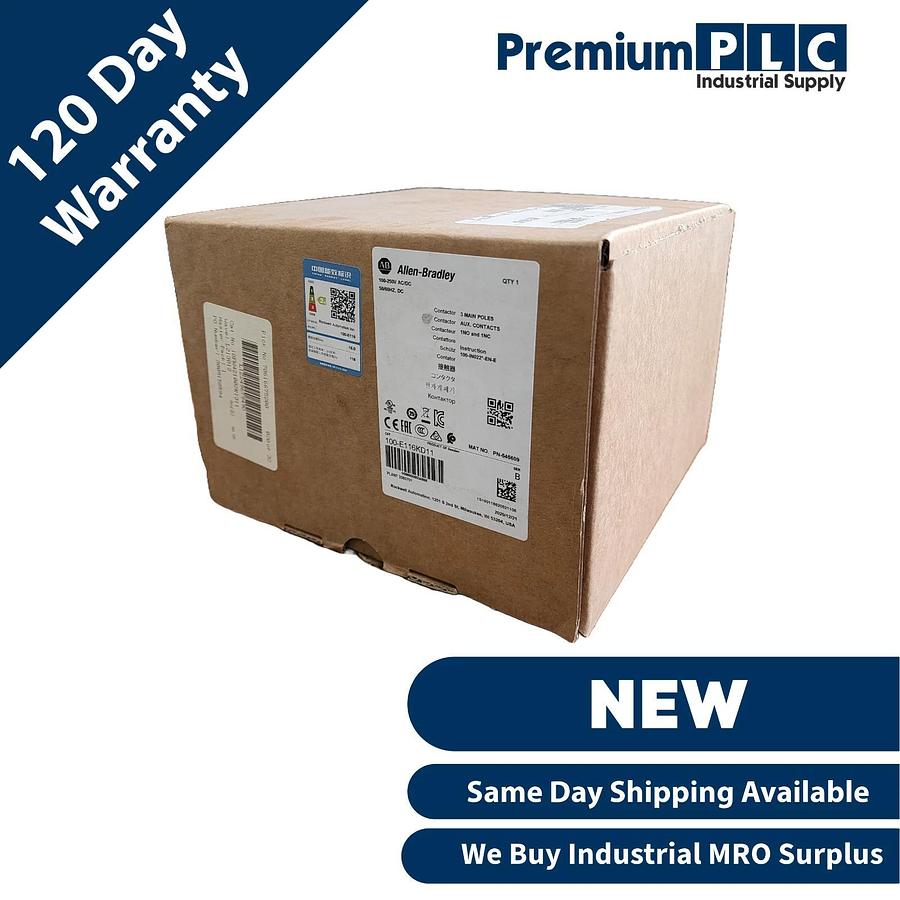 Used NEW ALLEN BRADLEY 100-E116KD11 /B 100-E MCS-E IEC CONTACTOR 116A 100-250V AC/DC