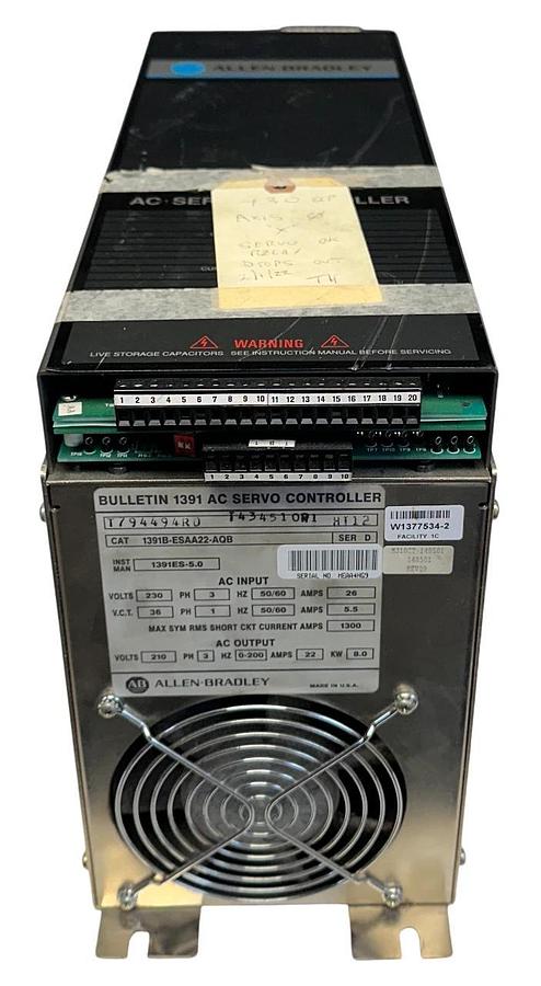 Used For Parts ALLEN BRADLEY 1391B-ESAA22-AQB /D AC SERVO CONTROLLER 8kW 22A 3PH