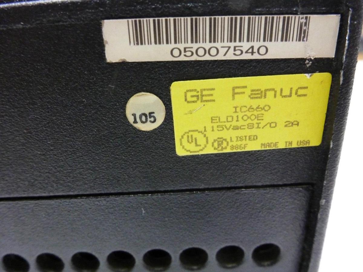 Used GE FANUC IC660EBD100E I/O MODULE GENIUS 8CIRCUIT 2AMP 115VAC