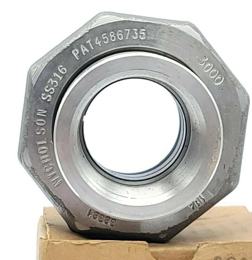 NIB NICHOLSON 6567000 UNIFLEX PIPE COUPLING 1-1/2'' 316L S.S.