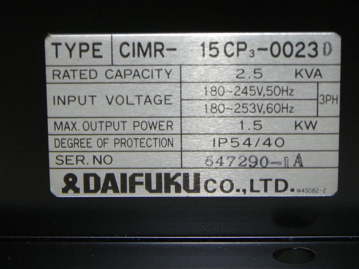 Used NIB YASKAWA JUSPEED-F CIMR-15CP3-0023D DAIFUKU SERVO CONROL UNIT CIMR15CP30023D