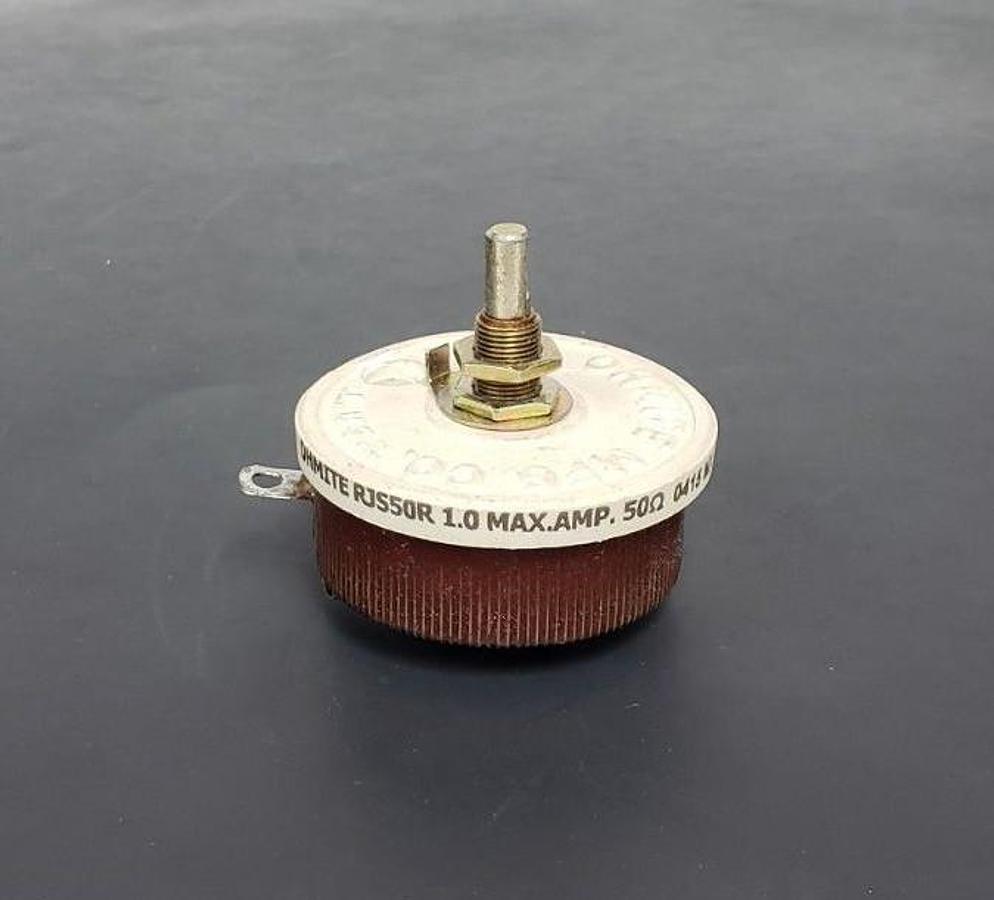 Used NEW OHMITE RJS50R RHEOSTAT POTENTIOMETER 1.0 MAX AMP 0.5 OHM SERIES RES RE-19607
