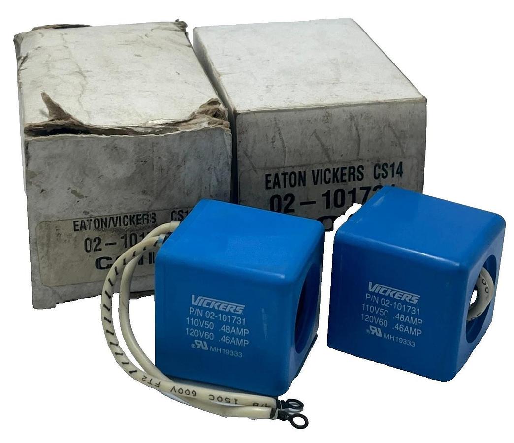 LOT OF 2 EATON VICKERS 02-101731 Solenoid Coil 12VDC 30W DG4V/DG5V Valve Coil
