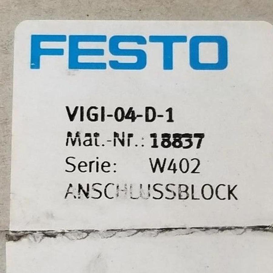 NIB FESTO VIGI-04-D-1 VALVE MANIFOLD 18837 SER. W402 VIGI04D1