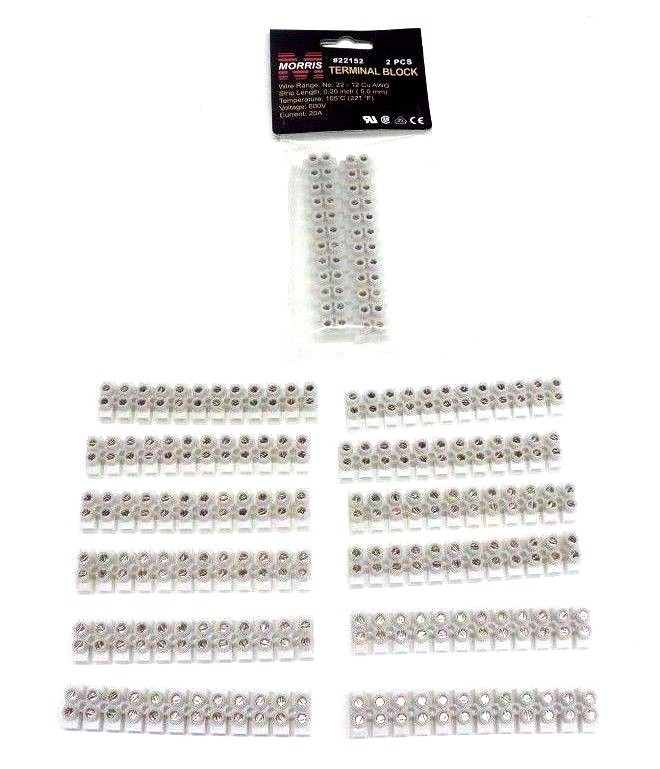Used LOT OF 14 NEW MORRIS # 22152 TERMINAL BLOCKS
