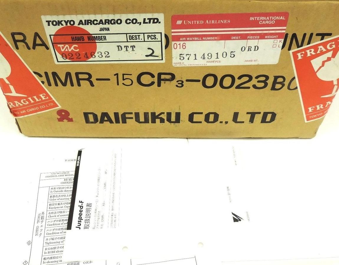 Used NIB YASKAWA JUSPEED-F CIMR-15CP3-0023BC DAIFUKU SERVO CONROL UNIT CIMR15CP30023