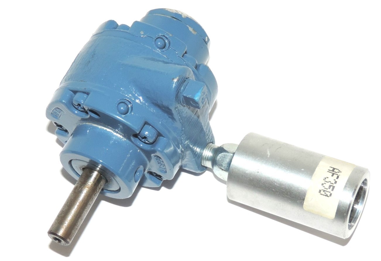 Used NEW GAST MFG CORP AIR MOTOR WITH AF350 METAL MUFFLER 3/8" SHAFT