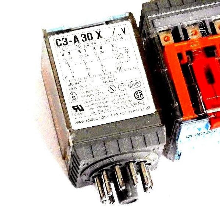 Used LOT OF 2 RELECO / TURCK C3-A 30 X RELAYS AC120V, C3A30X