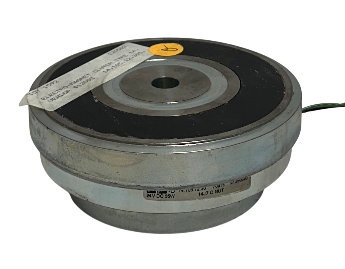 Used LENZE 14.105.12.30 / 350590 / 70915 MAGNETIC CLUTCH W/ ROTOR 24VDC 35W NSNP