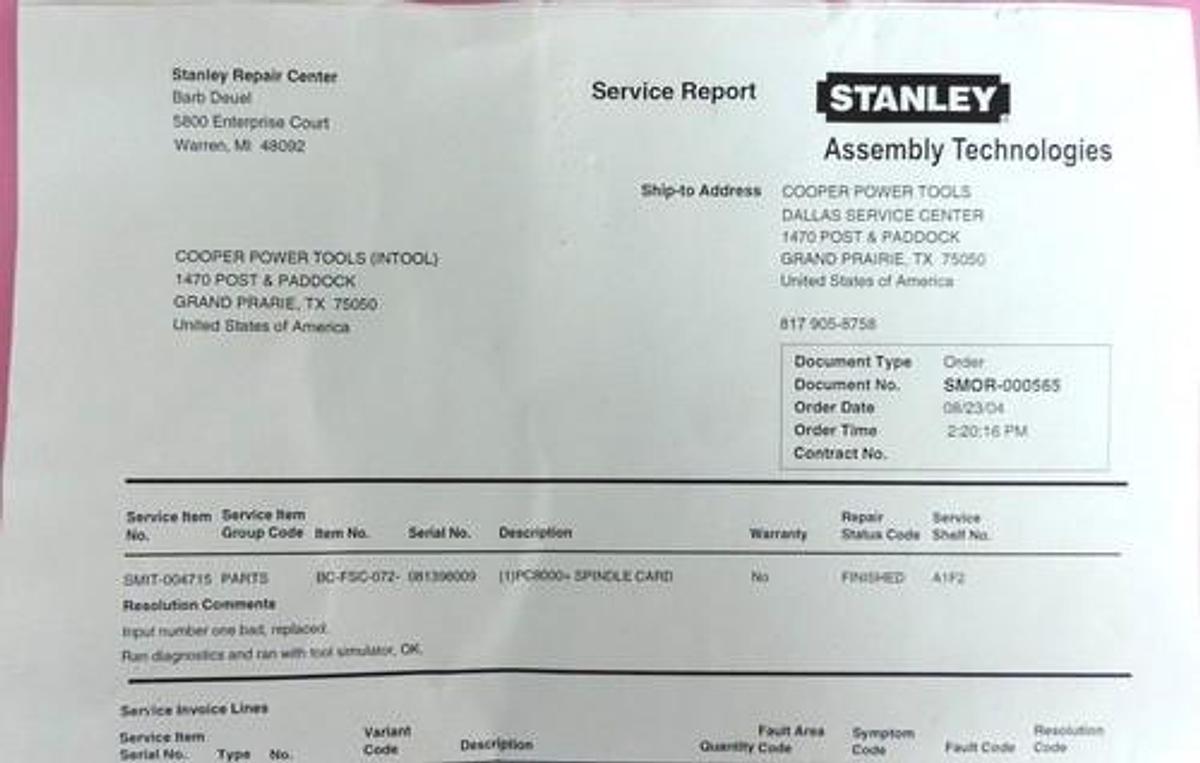 Used BETA TECH BC-FSC-072-001/BC-NULL-011-001 SPINDLE CARD BCFSC072001 REPAIRED