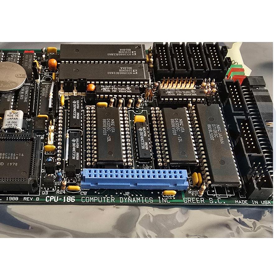 Used COMPUTER DYNAMICS INC CPU-186 BASE PROCESSOR BOARD, REV B, CPU186 NSNP