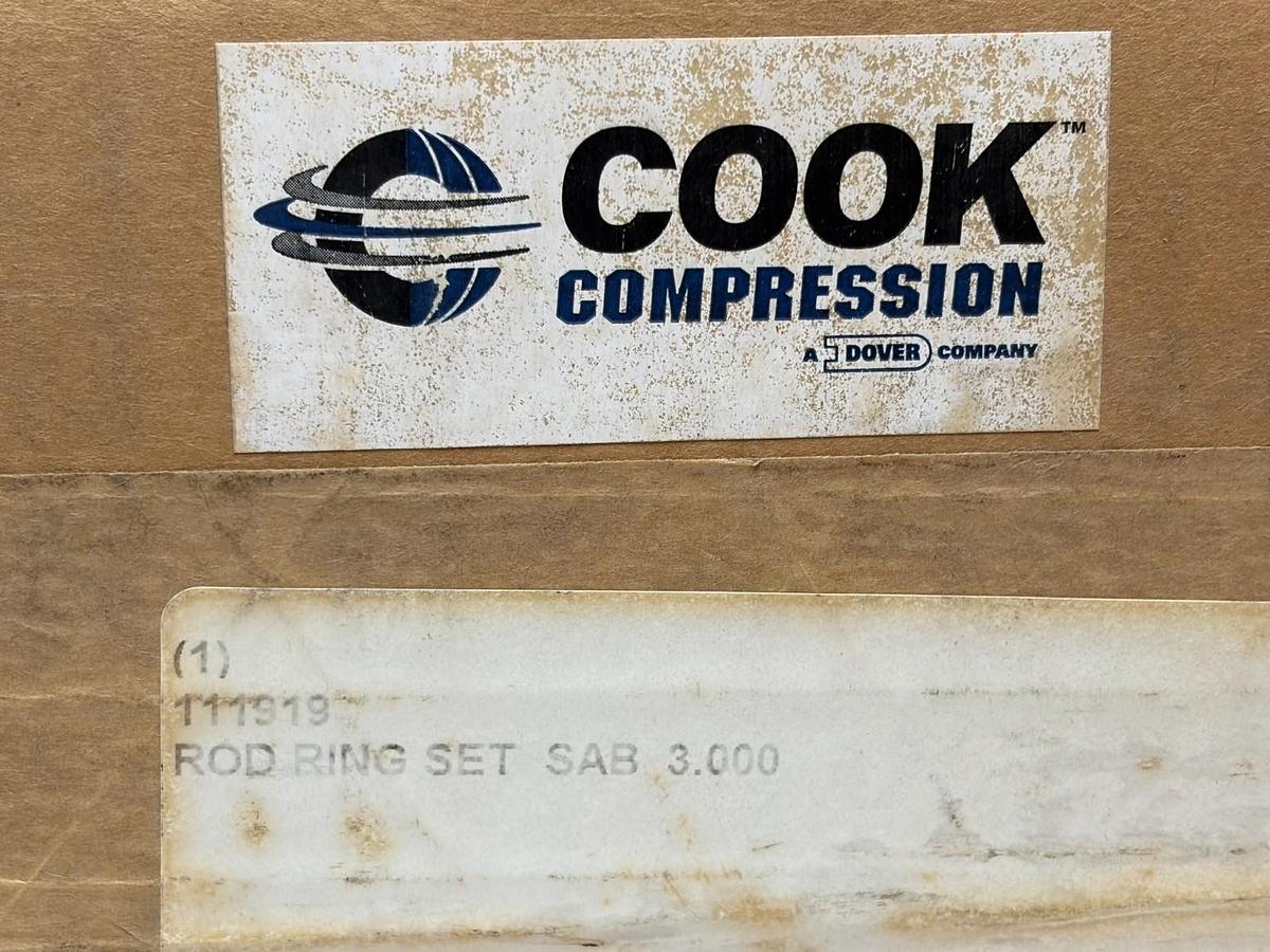 Used Cook Compression 111919 Rod Ring Set SAB 3.000 Bronze Filled Teflon - New