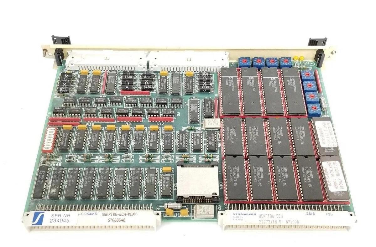 Used ABB / STROMBERG USART86-8CH+MEM CONTROL CARD 57088648 USART86-8CH 57772115 D