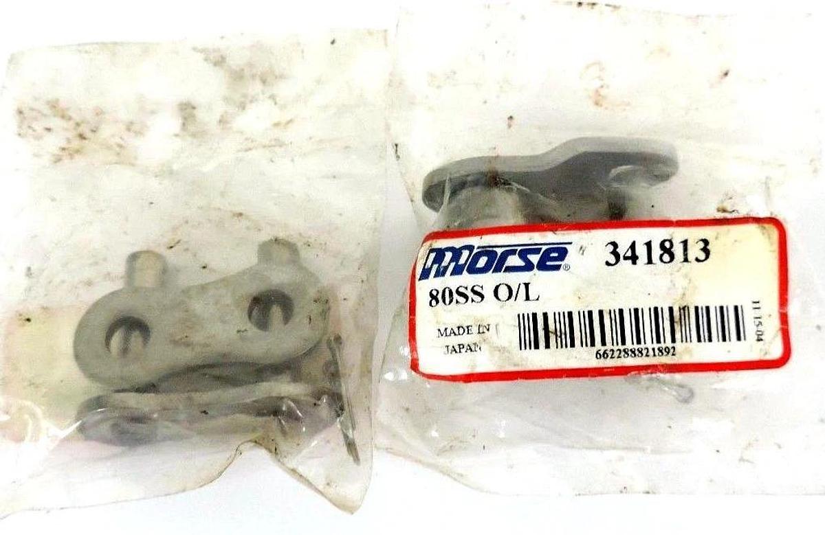 Used LOT OF 2 NEW MORSE 340436 80SS C/L C/P S/F CONNECTING LINKS