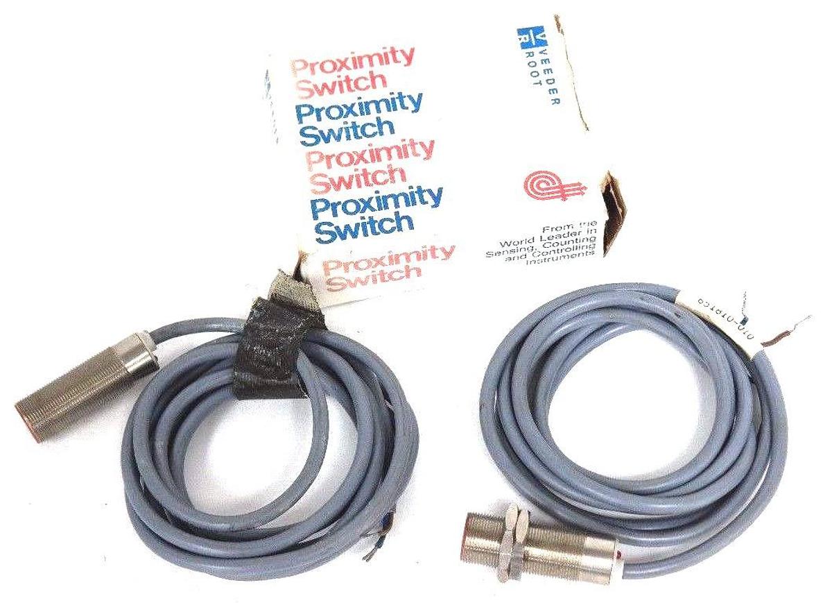 Used LOT OF 2 VEEDER ROOT 651810-010 INDUCTIVE PROXIMITY SWITCHES 5MM M18X1 651810010