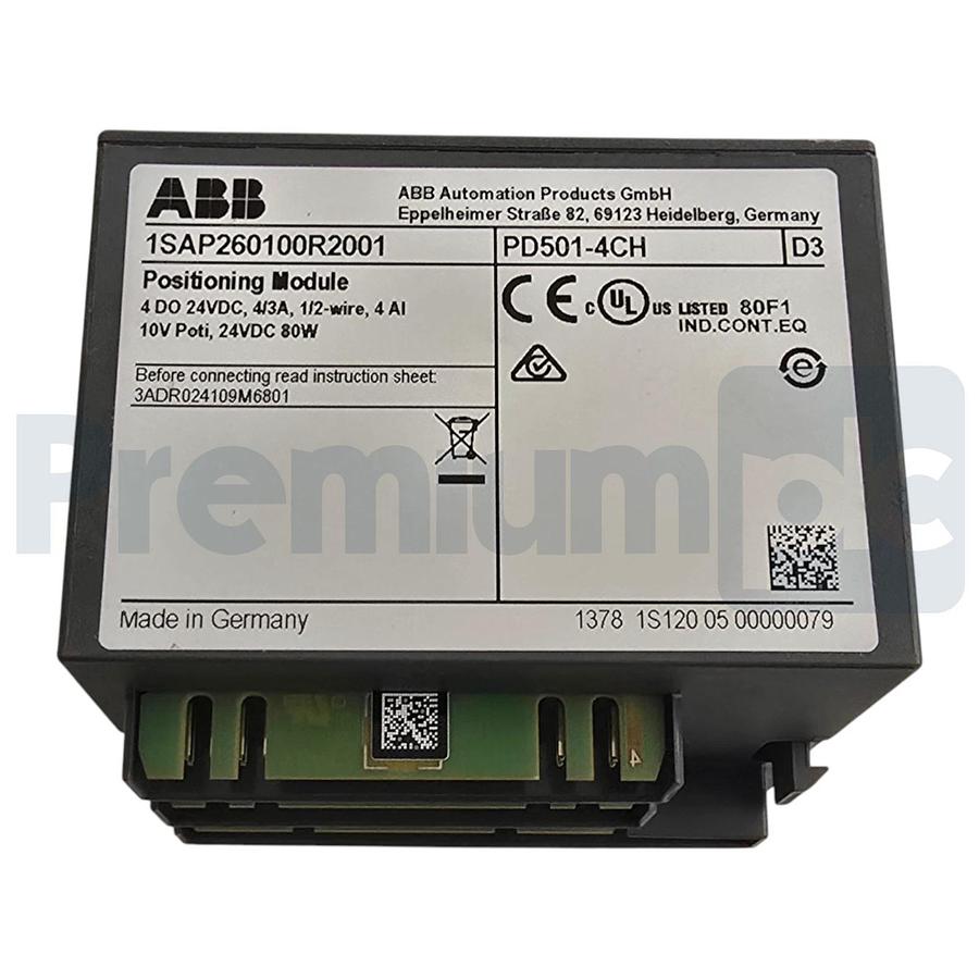 ABB PD501-4CH | 1SAP260100R2001 AC500 S500 I/O 4-Ch Positioning Module NSMP