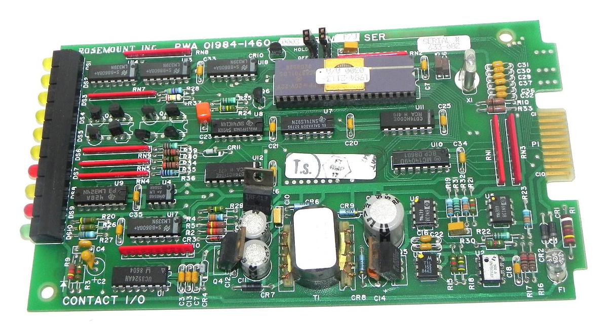 Used ROSEMOUNT 01984-1460-0003 I/O CONTACT CARD 0198414600003 REV. F/J