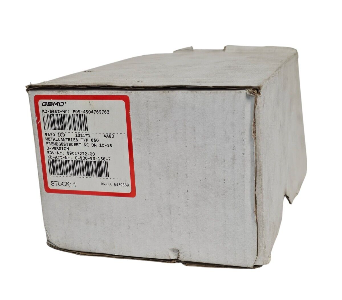 Used NIB GEMU 9650 10D 1311T1 ACTUATOR DIAPHRAGM VALVE 99017272-6439869 0001