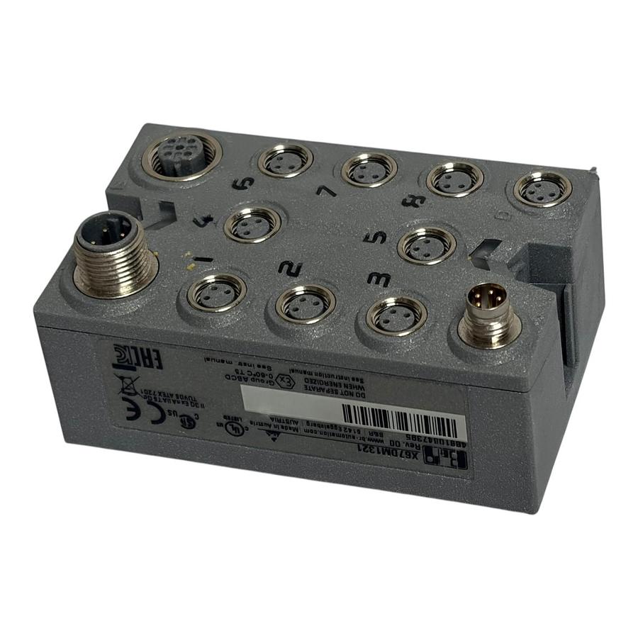 Used B&R Automation X67DM1321 Digital Mixed I/O Module Rev 00 IP67 24VDC New Surplus