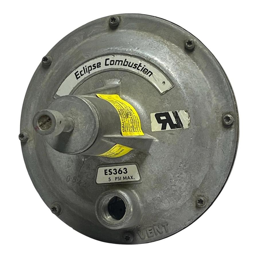 Used Eclipse Combustion ES363 Ratio Regulator 1-1/2" NPT 5 PSI Max