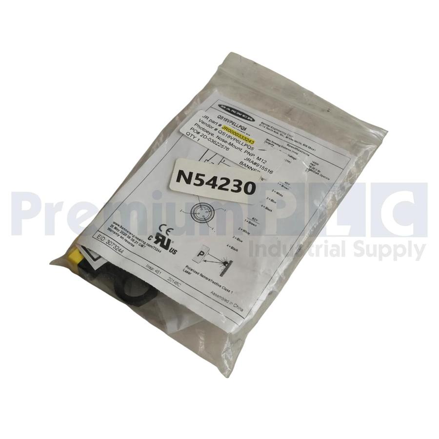 BANNER QS18VP6LLPQ5 QS18 PHOTOELECTRIC SENSOR 10-30VDC P/N 73244 W/ACCS NSMP