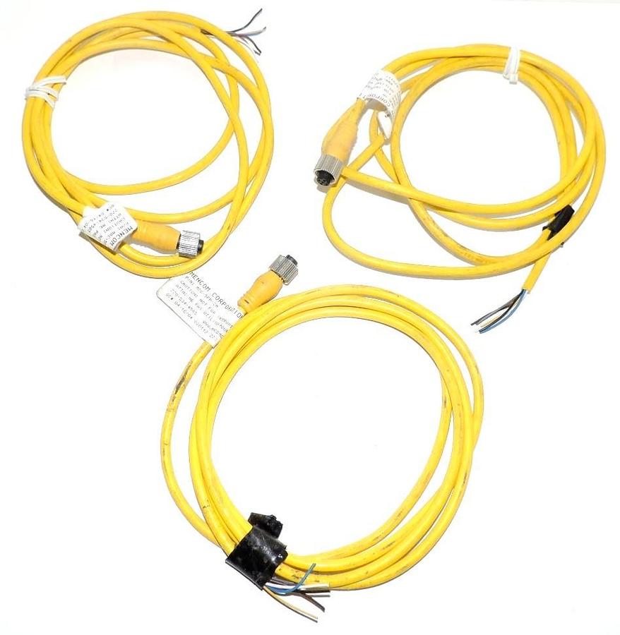Used LOT OF 3 MENCON MDC-5FP-2M 5 POL FEM MDC CABLES 2M 22AWG MDC5FP2M