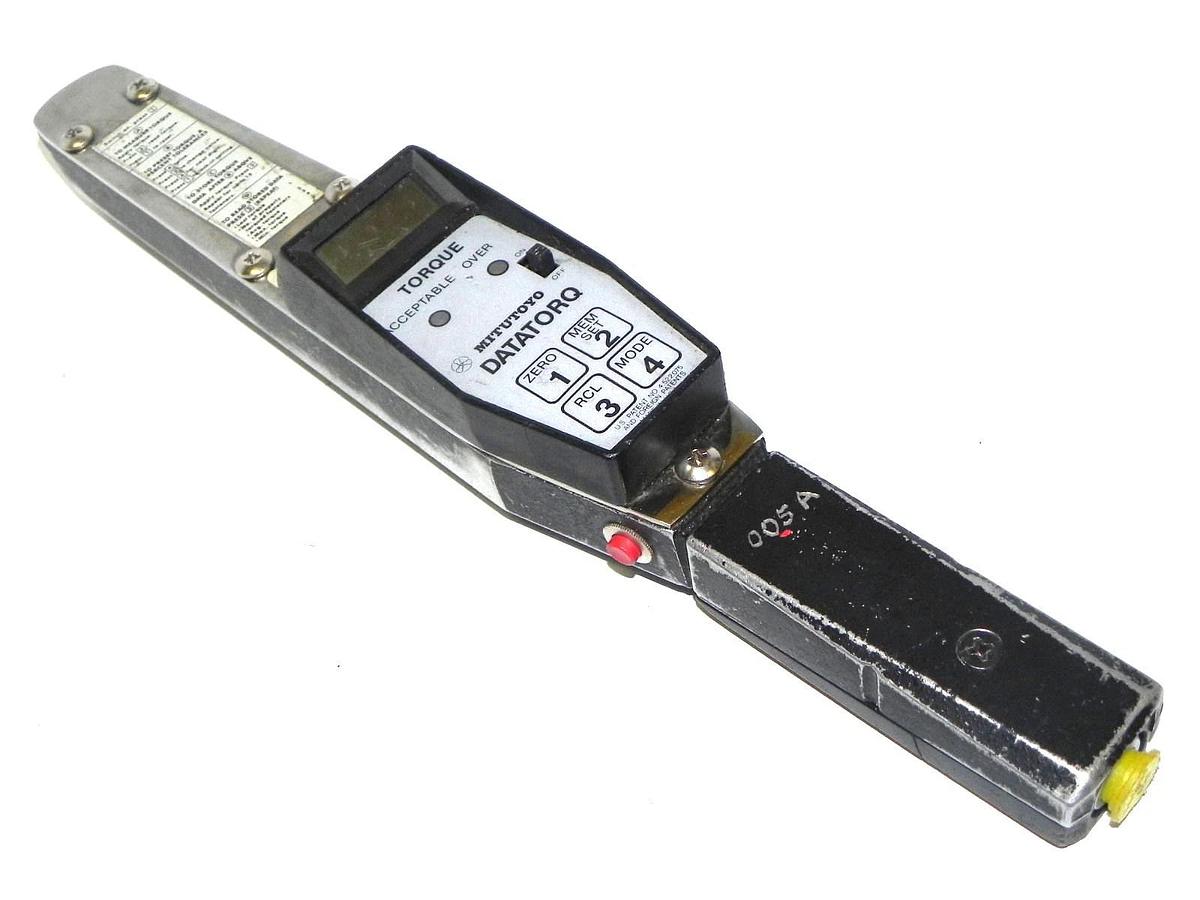 Used MITUTOYO DATATORQ DIGITAL. 3-50in 36-600in lb TORQUE WRENCH