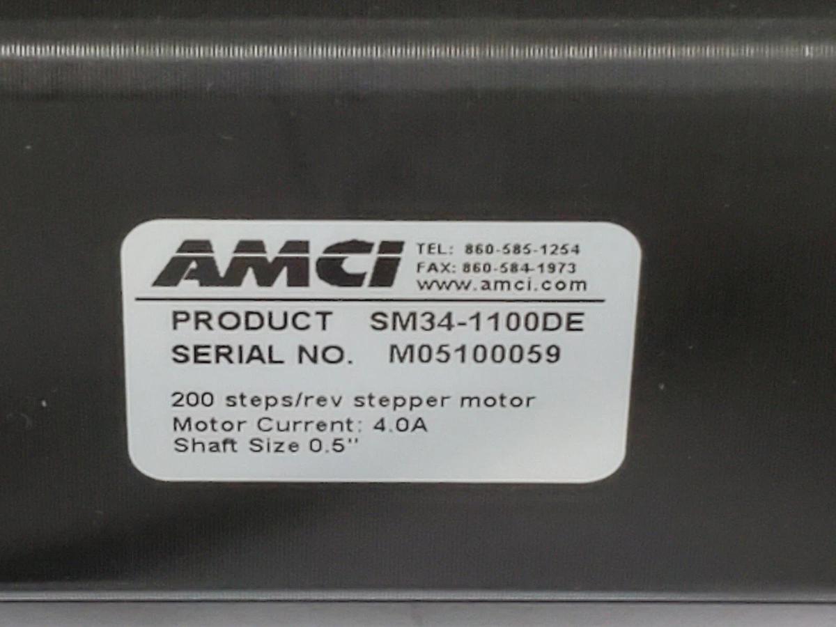 Used ADVANCED MICRO CONTROLS SM34-1100DE STEPPER MOTOR W/ ENC34-1000 ENCODER
