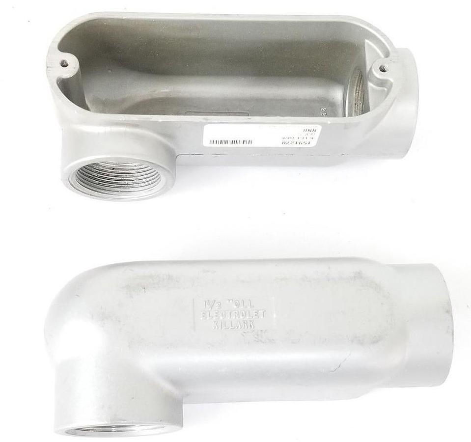 Used LOT OF 2 NEW HUBBELL KILLARK OLL-5 CONDUIT BODIES 1-1/2'' TYPE: LL