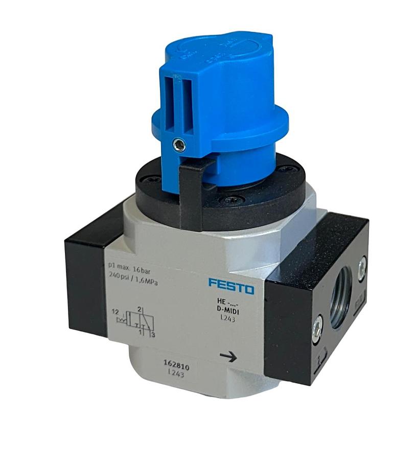 Used NEW FESTO HE-1/2-D-MIDI / 162810 ON-OFF VALVE G1/2 0-16BAR 1.6MPa NSMP
