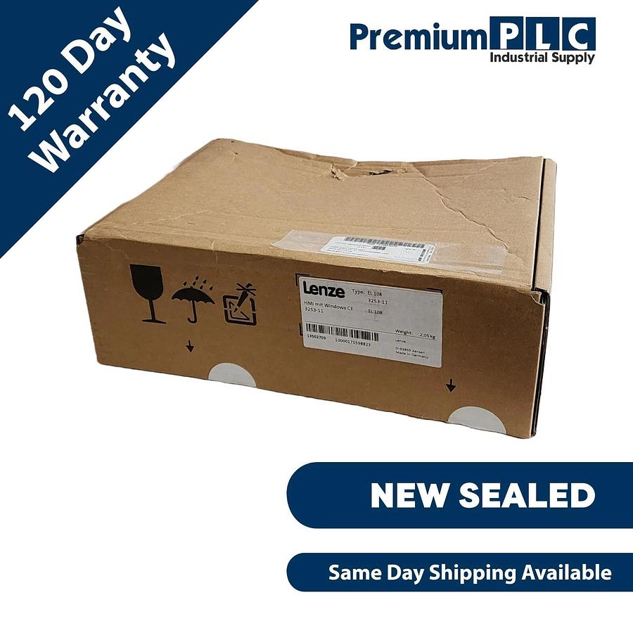 Used NEW SEALED LENZE EL108 / EL 108 8" TOUCHSCREEN DISPLAY HMI W/ WINDOWS CE 3253-11