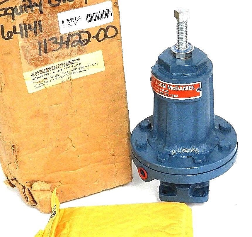 Used NEW WATSON MCDANIEL BP-B DIFFERENTIAL STEAM PILOT 20-100LB, BPB